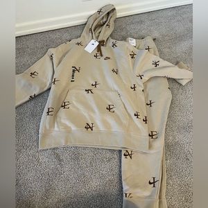 Nike NSW Club Printed Joggers and Hoodies Matching Set NWT